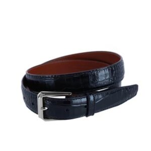 TRAFALGAR Alligator Embossed Italian Leather Belt